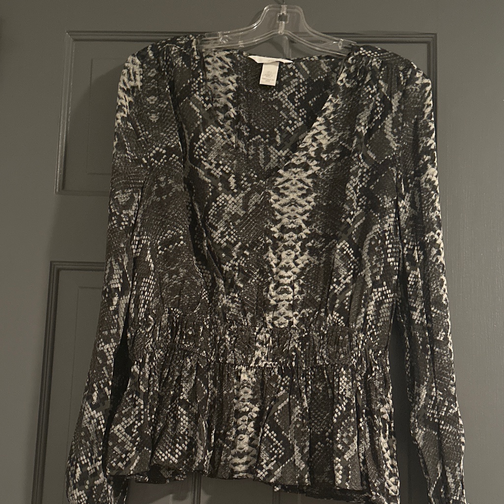 Dark Green Python Blouse